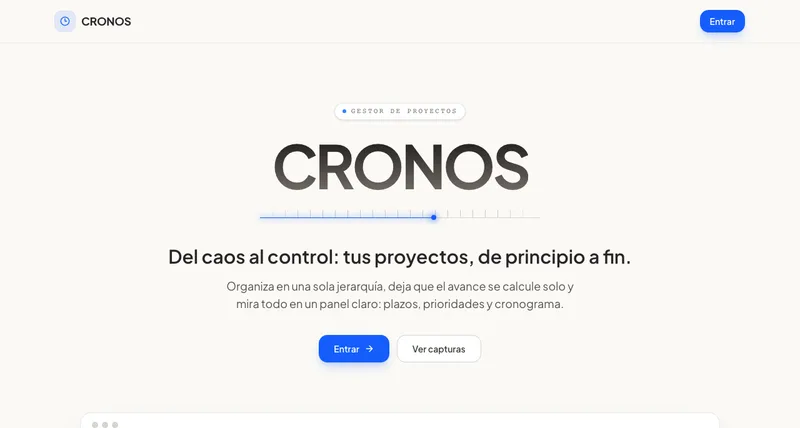 Captura del sitio de Cronos